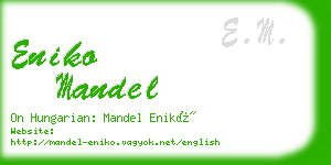 eniko mandel business card